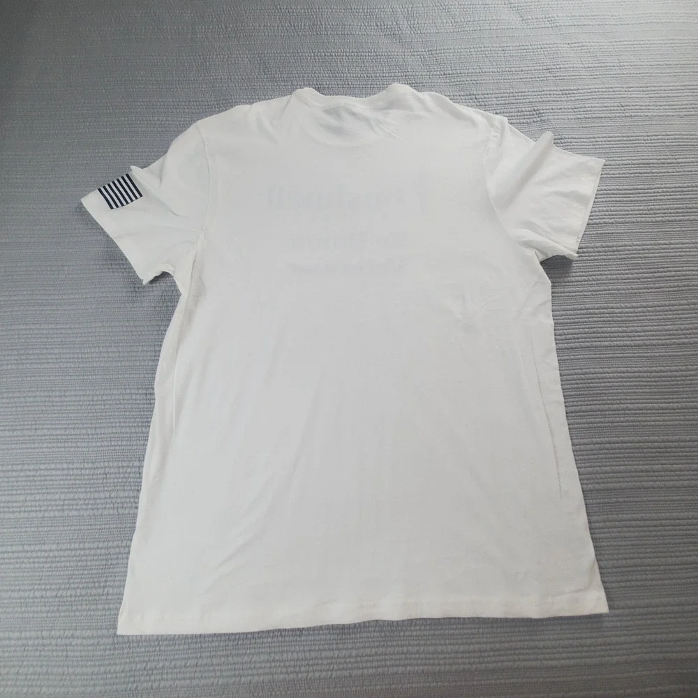 District Bushnell University We Honor Veterans Promo Tee White Navy 2XL